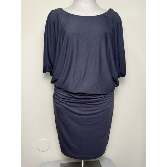 LUCKY BRAND Cold Shoulder Dark Grey Knit Dress Womens Size Large - Picture 2 of 9